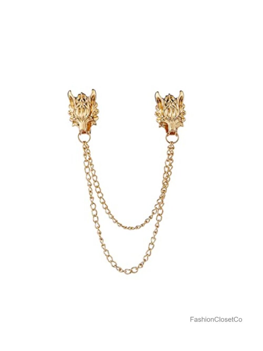 Vintage Animal Tassel Chain Pin Brooch Rhinestone Alloy Corsage Jewelry Gift